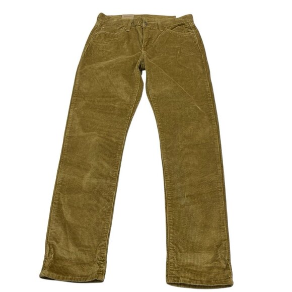 Levis Boyfriend Corduroy Pants Womens 29x30 Tan Mid Rise Relaxed Tapered Leg - Picture 3 of 12